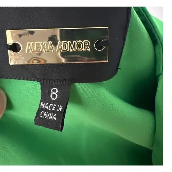 ALEXIA ADMOR Felicity Midi Dress Green Size 8 - Picture 5 of 6